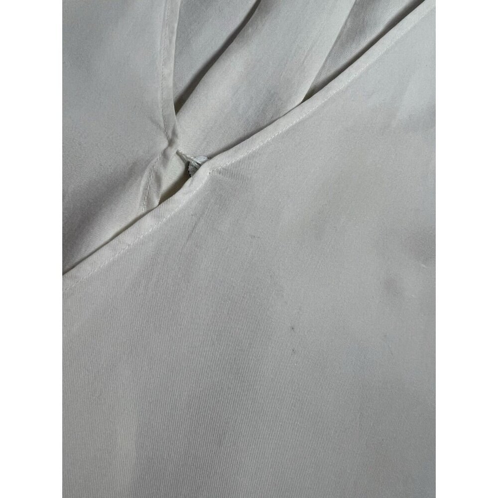 Rag & Bone Women White Top Silk Cotton XS Long Sleeves High Low - Picture 9 of 9